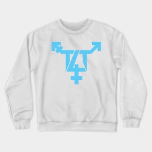 T4T  Symbol - Trans Love - Blue Crewneck Sweatshirt